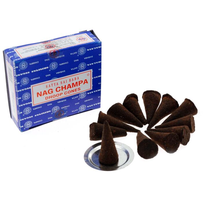 Satya Nag Champa Incense Cones, 12 Cones x 12 Packs-1